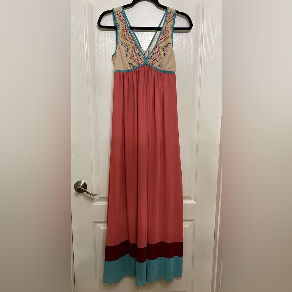 Margo & Sebastian Tribal Maxi Dress